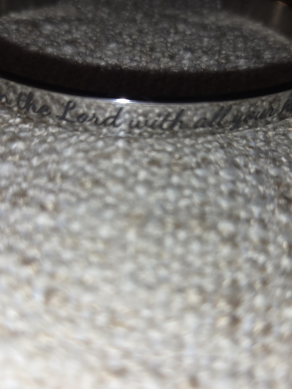 Silver Inspirational Engraved Bangle Bracelet - Faith Accent